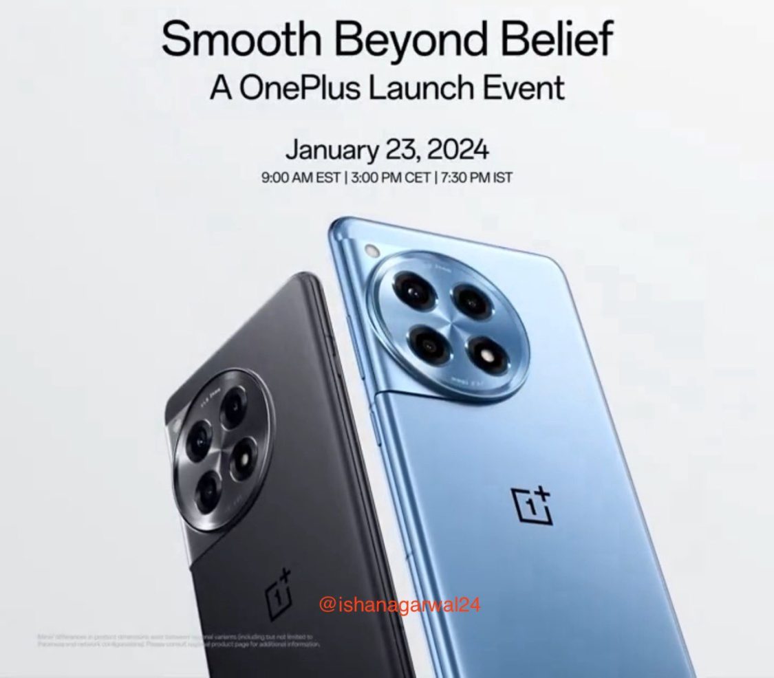Så här ser OnePlus 12R ut i svart och blått