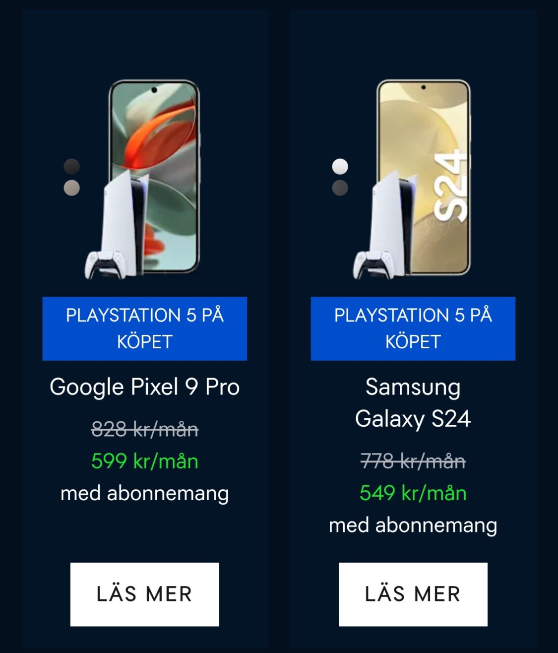 PS5 ingår inte längre på köpet hos Tele2